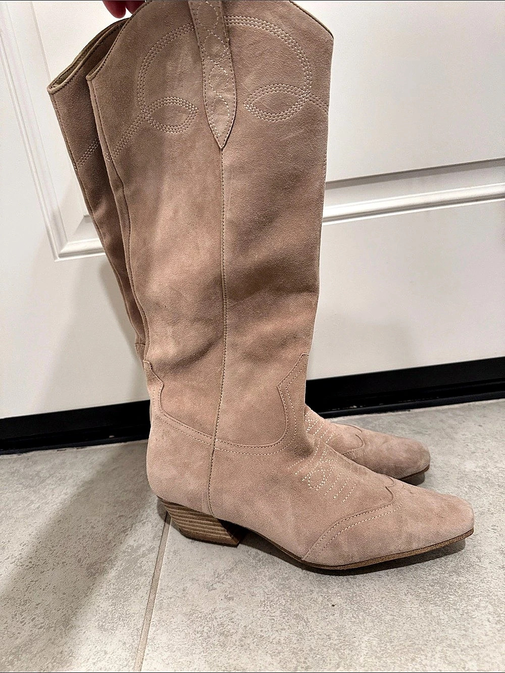 Steve Madden Over-the-Knee Western Boots in Pink